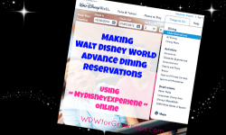Making Advance Dining Reservations At Walt Disney World