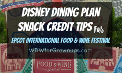 Dining Plan Snack Credit Tips For Epcot International Food & Wine Festival