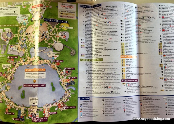 2017 Epcot International Food And Wine Festival Map