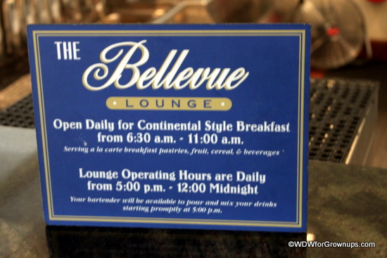 Bellevue Lounge Hours