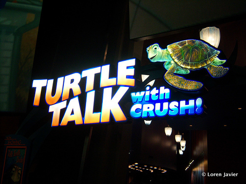 Turtle Talk With Crush Is at The Seas with Nemo and Friends