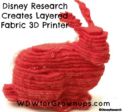 A felt bunny created by the new 3D printer from Disney Research