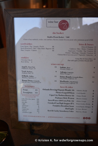 Menu at The Basket