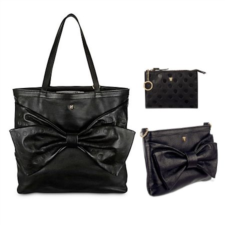 Supple Black Leather Minnie Mouse Bags