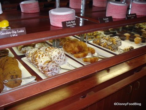 Assorted breakfast pastries at Starring Rolls Cafe