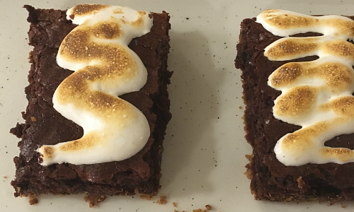Campfire Brownies With Toasted Marshmallow