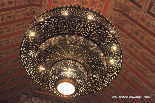 Close up of inside light and ceiling decoration