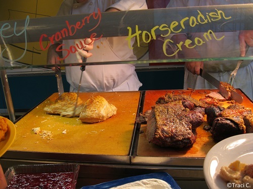 Chef Mickey's carving station on Thanksgiving Day