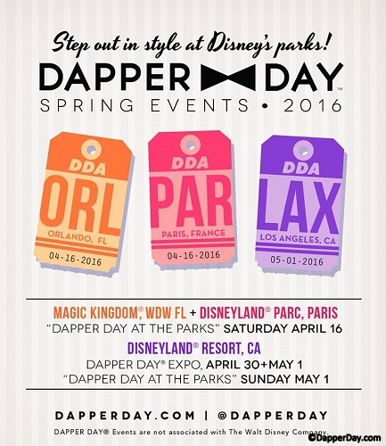 Dapper Days announced for 2016 at the Disney Parks