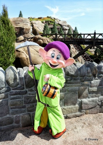 Dopey Stands In Front Of The "Big Drop"