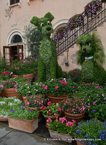 Lady And The Tramp Topiary Surrounded By Terra Cotta Gardens