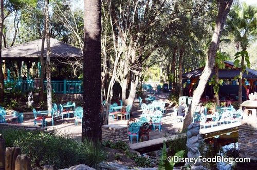 Love the seating area at Flame Tree Barbecue