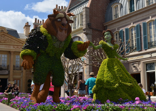 The Beauty And The Beast Topiary Were Updated This Year