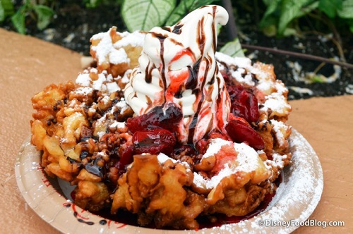 This funnel cake is messy but so good!