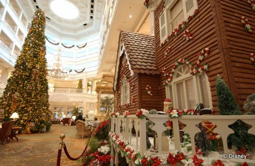 Holiday Display in the Grand Floridian Lobby