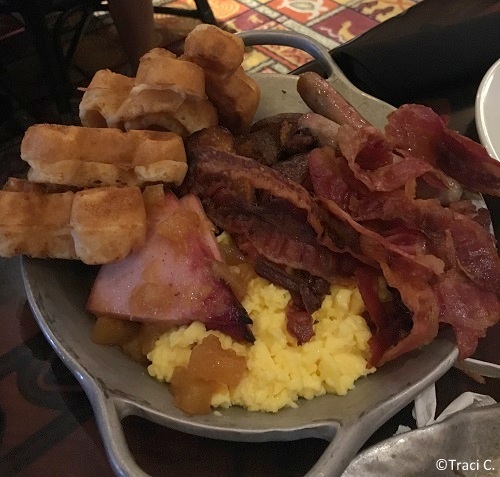 Gluten-free breakfast skillet with BACON!