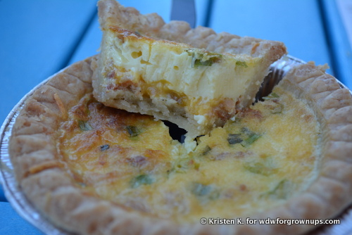 Bacon Cheddar Quiche Cross Section