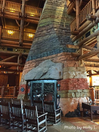 The Grand Fireplace Mimics The Strata of the Grand Canyon