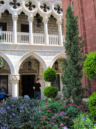 A Potted Herb and Flower Garden Surrounds the Tower Base