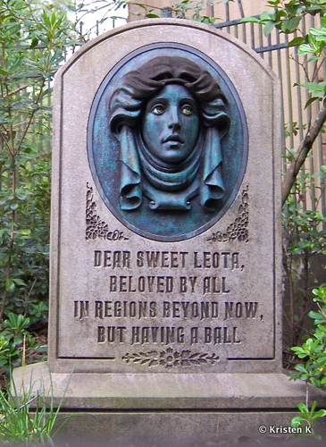 Leota's Tombstone Caught With Open Eyes