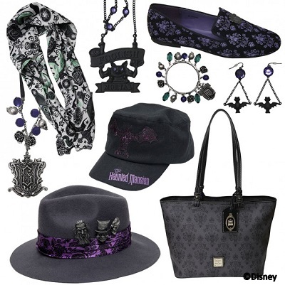 Accessories in the new Haunted Mansion merchandise line