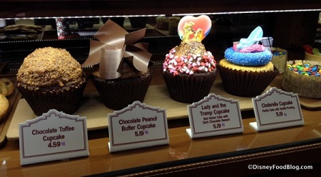 Disney cupcakes at the Trolley Car Cafe