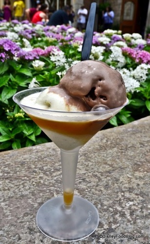 Ice cream martini in Epcot's France pavilion