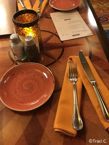 Table setting at Skipper Canteen