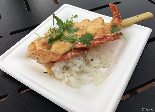 Sugar Cane Shrimp Skewer at La Isla Fresca