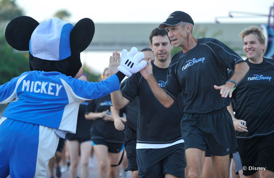 Mickey Gives Jeff Galloway A High Four