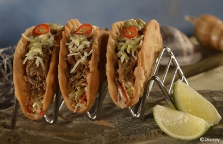 Kalua pork tacos at Trader Sam's Grog Grotto