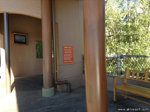 Kidani Village bus stop with bus arrival screen