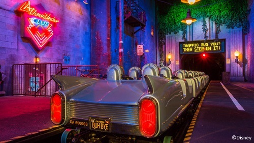 The 'launch zone' for the attraction's stretch limos