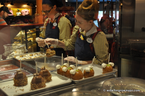 Making Mickey Apples With Marshmallow Ears