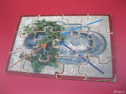 A puzzle map that tells the kids where to find a lost item