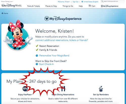 My Disney Experience Countdown