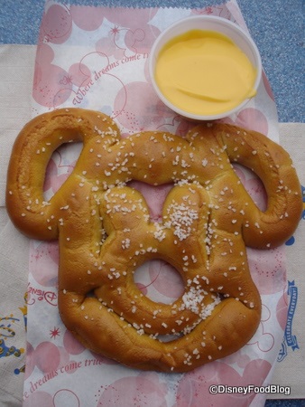 Mickey pretzels (with cheese) are delish!