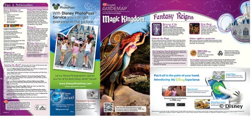 New 2013 Magic Kingdom Park Map Design