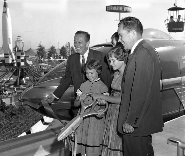 Richard Nixon and Walt Disney Open The Monorail