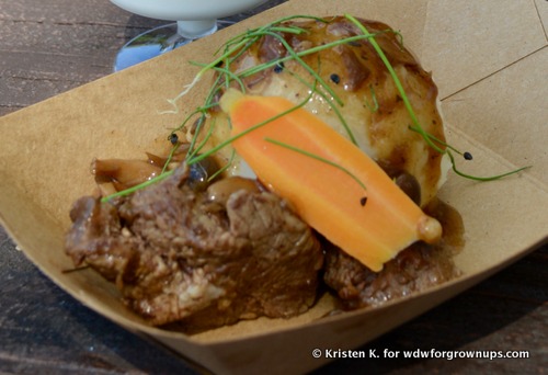 Beef Tenderloin Tips, Mushroom Bordelaise Sauce, And Whipped Potatoes