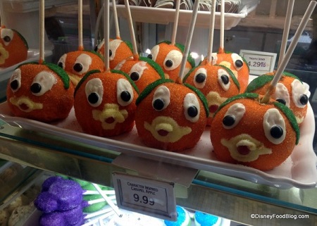 Fun Orange Bird apples at the Confectionery