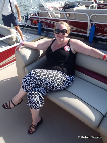 Robyn Relaxes on the Boat