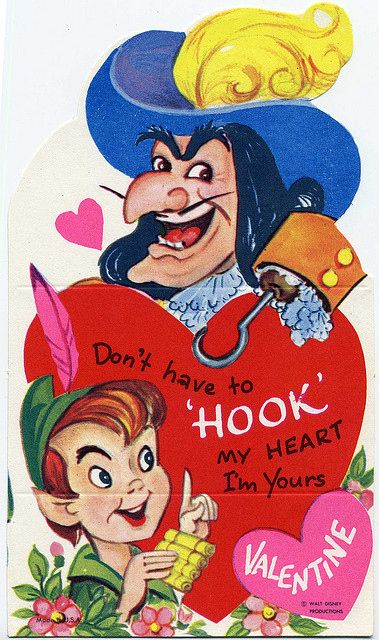 Vintage Peter Pan Valentine's Day Card