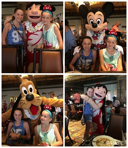 All the characters at 'Ohana breakfast