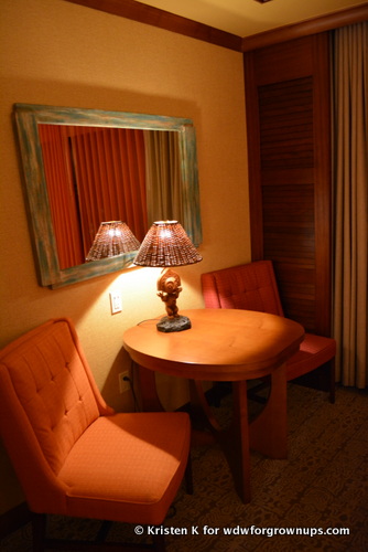 A Table And Comfortable Chairs With Maui Lamp