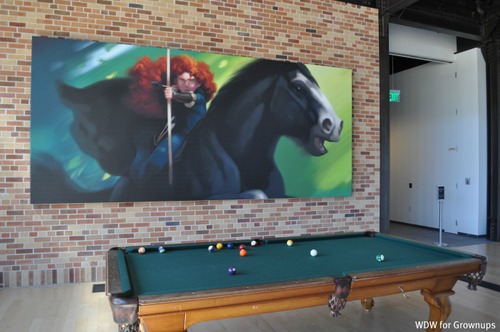 Pool Table with Brave Artwork