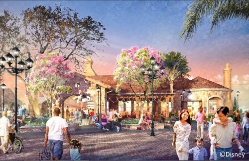 Artist rendering of the updated Portobello at Disney Springs
