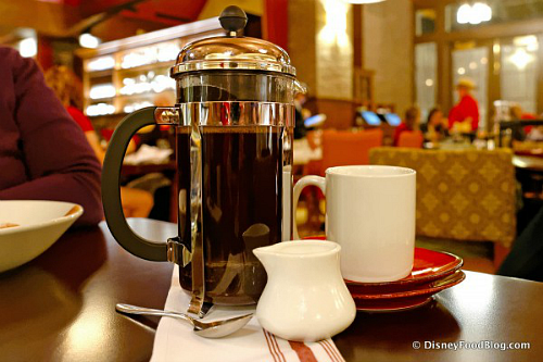 Press Pot of Italian Blend at Trattoria al forno