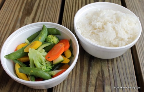 Steamed veggies and rice from Japan!