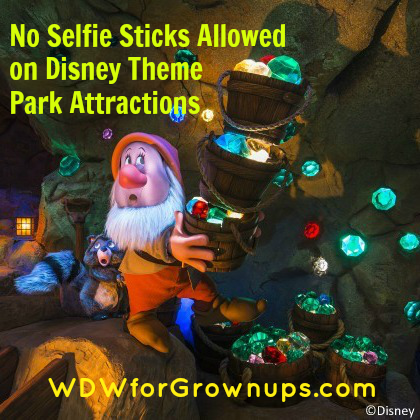 Keep the selfie sticks stowed on Disney attractions